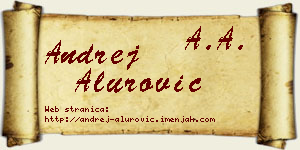 Andrej Alurović vizit kartica